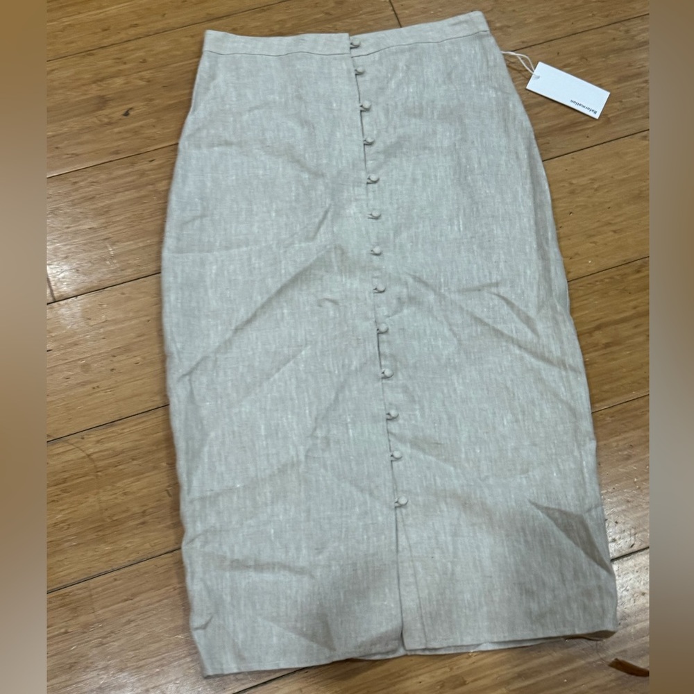 Reformation Fredo Linen Skirt